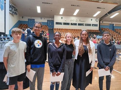  Jr high Students at awards day